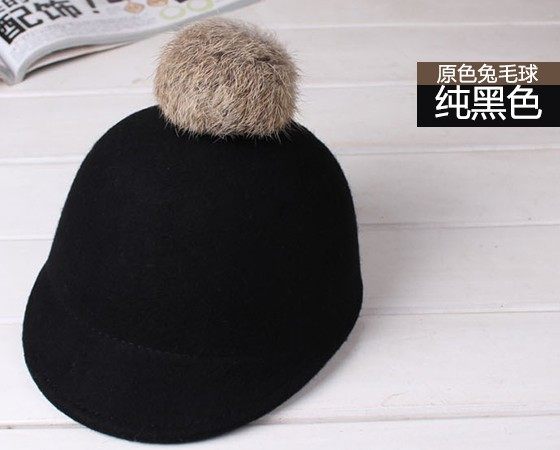 宝宝鸭舌帽儿童帽子男潮女童帽子秋冬款棒球帽兔毛球羊毛呢马术帽,淘宝优惠券,粉丝福利购,淘宝优惠卷