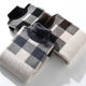 Imitation mink velvet men's sweater and thread casual and versatile trendy plaid contrast color base warmth thickened turtleneck pullover