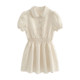 Creamy Sweet Fortune Xiao Qianjin Original relief small dress female retro waist A -line skirt