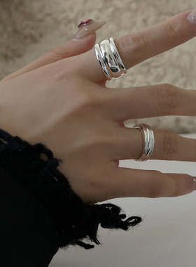 S925纯银时尚个性宽版花瓶戒指