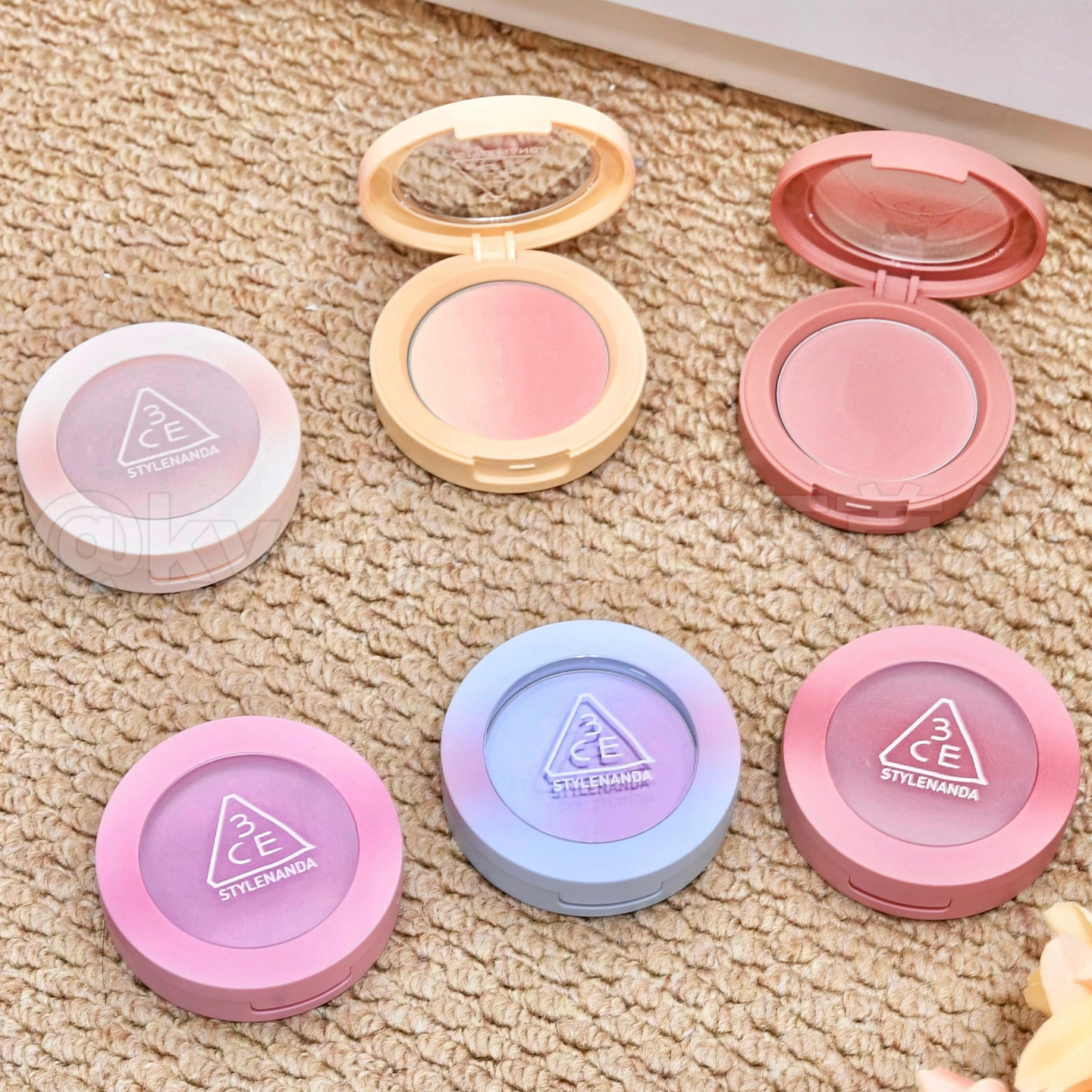 3ce single color blush new color off-season peach mist brown for women