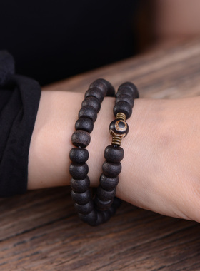 手链原创民族风黑檀木佛珠把玩