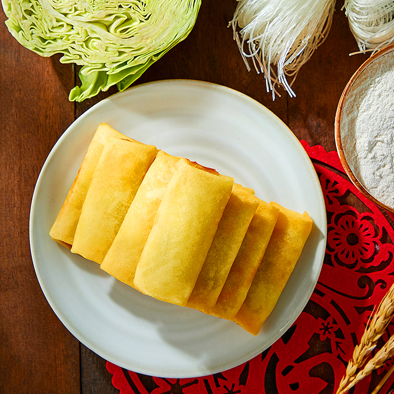 思念豆沙春卷全素脆皮春卷半成品油炸小吃速冻面食早餐点心年夜饭 - 图0