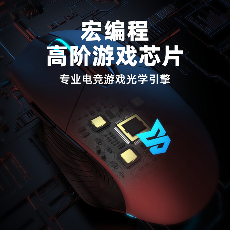 森松尼M6Pro有线鼠标usb宏编程电竞游戏网吧台式机笔记本家用办公 - 图0