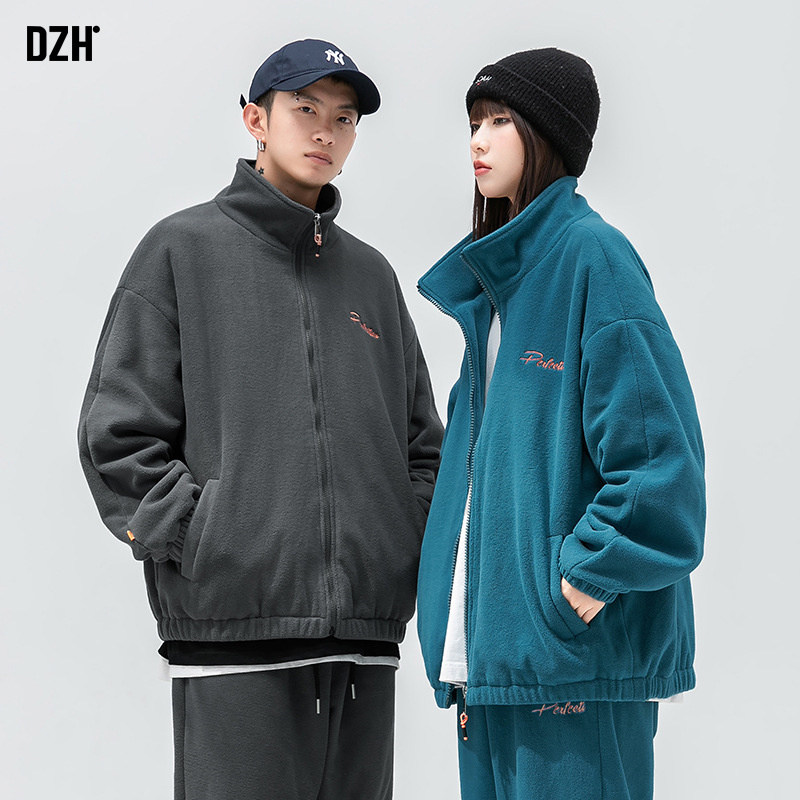 男士情侣冬季摇粒绒外套冬男装褂子 dzh夹克