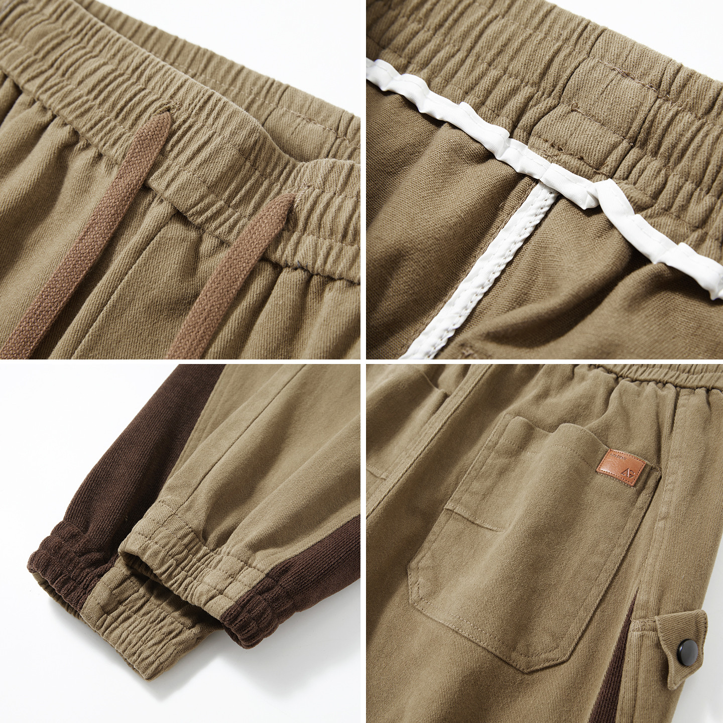 男士卡其色宽松裤子冬重磅卫裤男款加厚2025新款束脚工装裤运动裤,淘宝优惠券,粉丝福利购,淘宝优惠卷