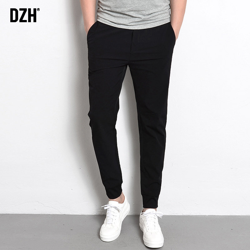 男士冰丝裤夏季束脚裤九分裤休闲裤 dzh休闲裤