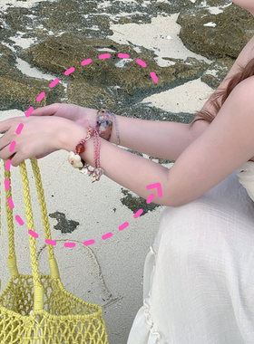 2025新款原创海底花园小众趣味欢快配色手工编织手链女夏季配绳