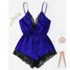 Lounge wear lace pajamas suspenders oily cloth jumpsuit
