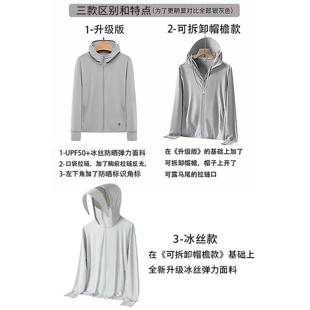 UPF50+ Ice Silk Sun Protection Clothing for Men and Women Summer Lightweight ແບບໃຫມ່