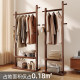 All beech coat rack floor-standing clothes storage rack