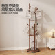 Solid wood rotating floor-standing coat rack, stable and thickened