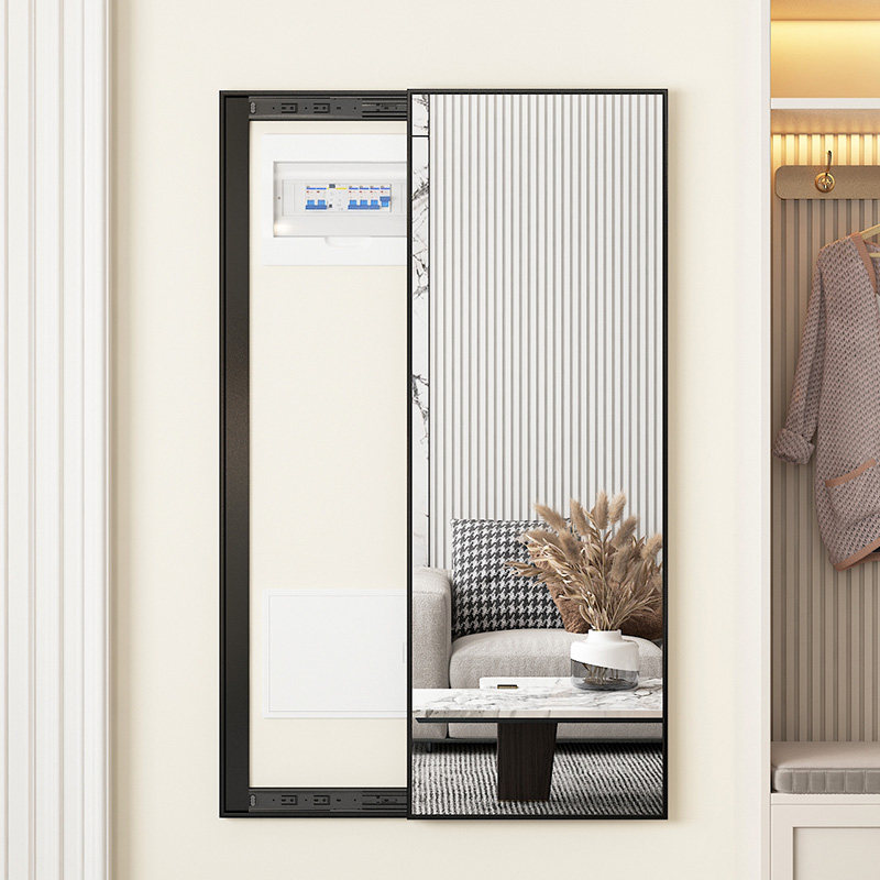 全身镜遮挡电表箱可关闭可推拉弱电箱穿衣镜电表箱装饰遮挡大镜子,淘宝优惠券,粉丝福利购,淘宝优惠卷