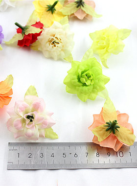 仿真丝布小玫瑰花花头花环diy