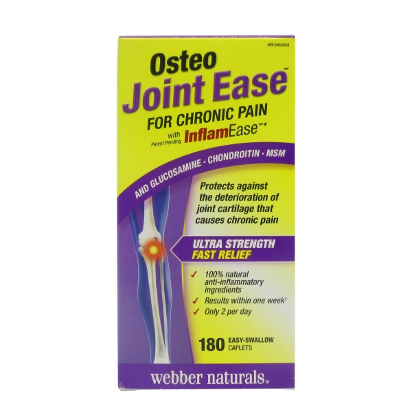 现货加拿大Webber伟博Osteo Joint Easeant氨糖维骨力软骨素180粒 - 图2