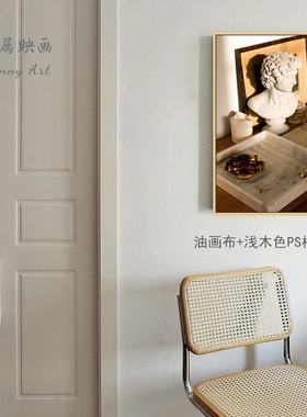 奢侈品LOGO装饰画高级轻奢黑白挂画卧室试衣间壁画服装店拍照道具