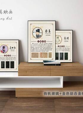 书法家简介挂画毛笔硬笔少儿写字培训装饰画培训班墙面布置壁挂图
