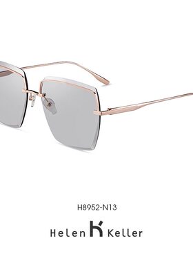 海伦凯勒新款男士韩版偏光几何大框太阳镜潮流开车专用墨镜