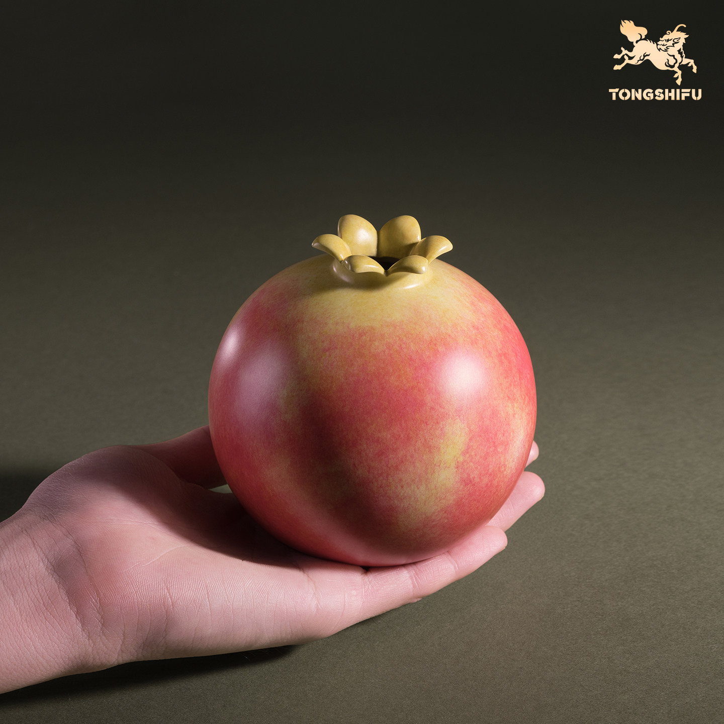 铜师傅《石榴花瓶》客厅桌面铜摆件 家居装饰工艺品 新年礼物,淘宝优惠券,粉丝福利购,淘宝优惠卷