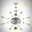 铜师傅铜伴《掌舵者陀螺》EDC解压玩具 指尖陀螺手把件把玩神器
