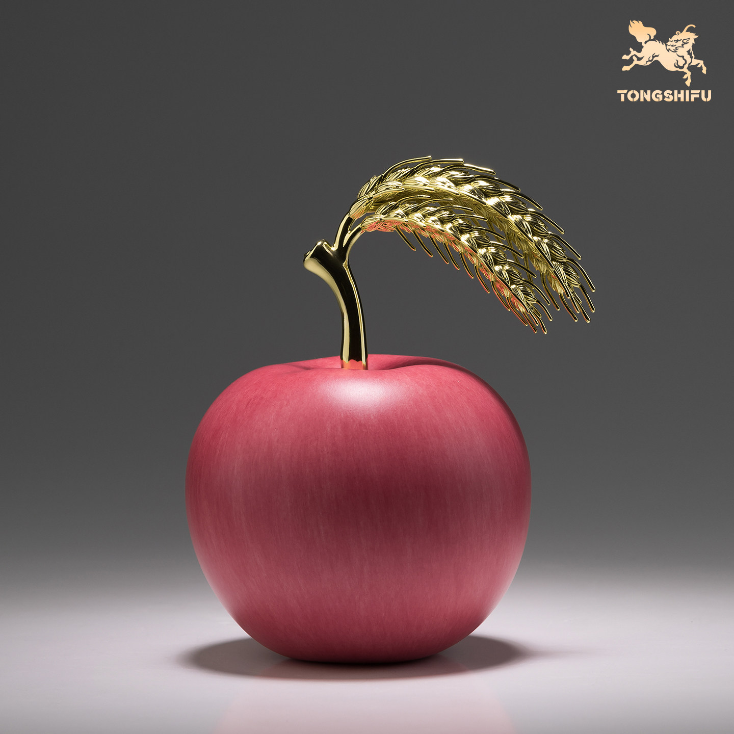 铜师傅《岁岁平安》苹果麦穗铜摆件 平安果家居装饰品 圣诞礼物,淘宝优惠券,粉丝福利购,淘宝优惠卷