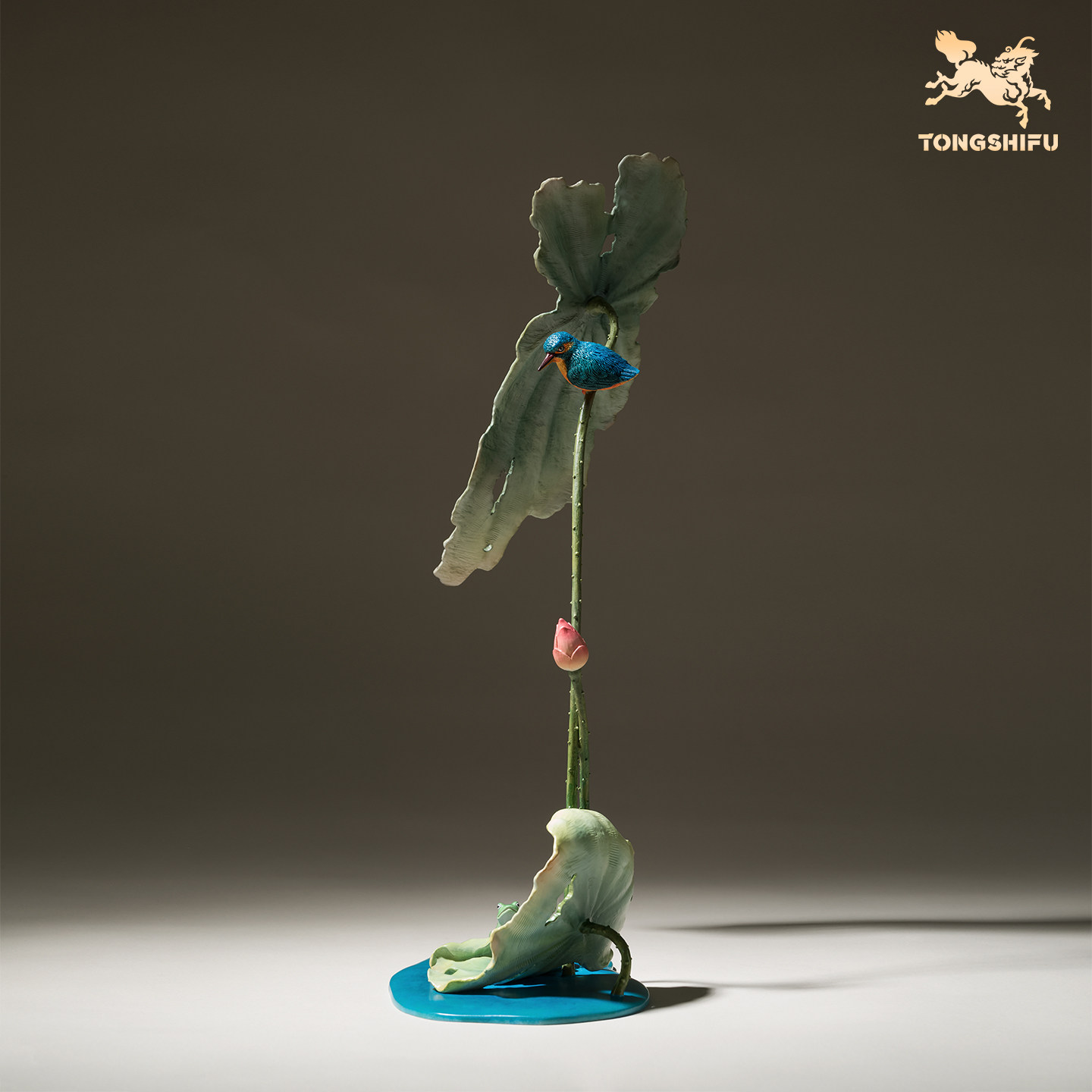 铜师傅《夏韵》客厅桌面荷花翠鸟铜摆件 家居装饰禅意工艺品礼物,淘宝优惠券,粉丝福利购,淘宝优惠卷