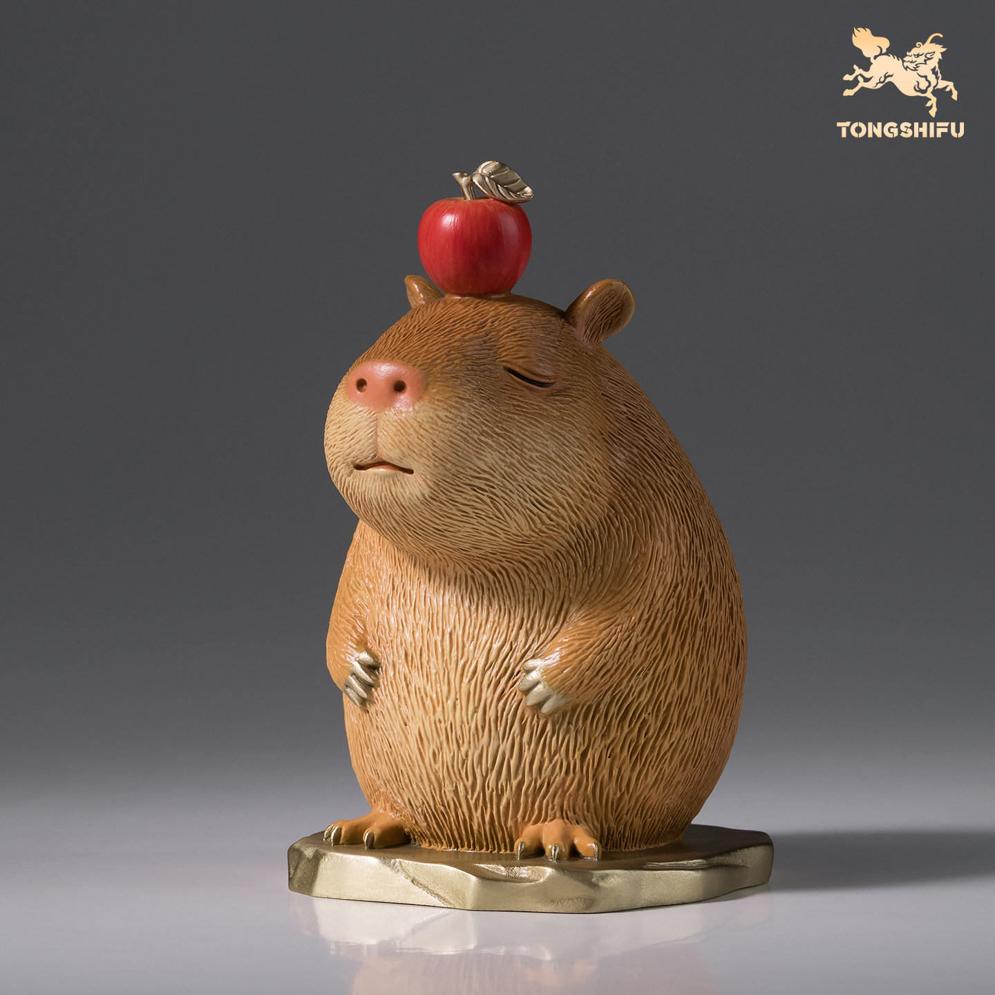 铜师傅《心平气和》卡皮巴拉客厅桌面铜摆件 家居治愈情绪摆件,淘宝优惠券,粉丝福利购,淘宝优惠卷