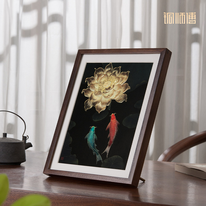 <Lucky Koi (Desktop)> Bronze Sculpture Painting