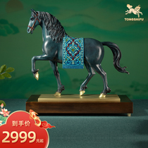 Bronze Master Bronze Pendulum Andalusia Horse Living room Xuanguan Desktop Opening home Decorative Goods