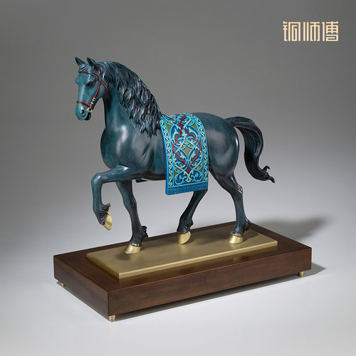 铜师傅《安达卢西亚马》办公室铜马摆件 家居装饰品 搬家开业礼物 - 图0