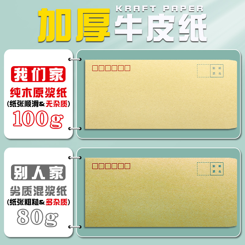 牛皮纸信封装钱的信封袋万元红包式存钱存放现金纸袋信纸专用钱袋送钱奖学金工资袋子人民币装钱神器收纳封袋-图1