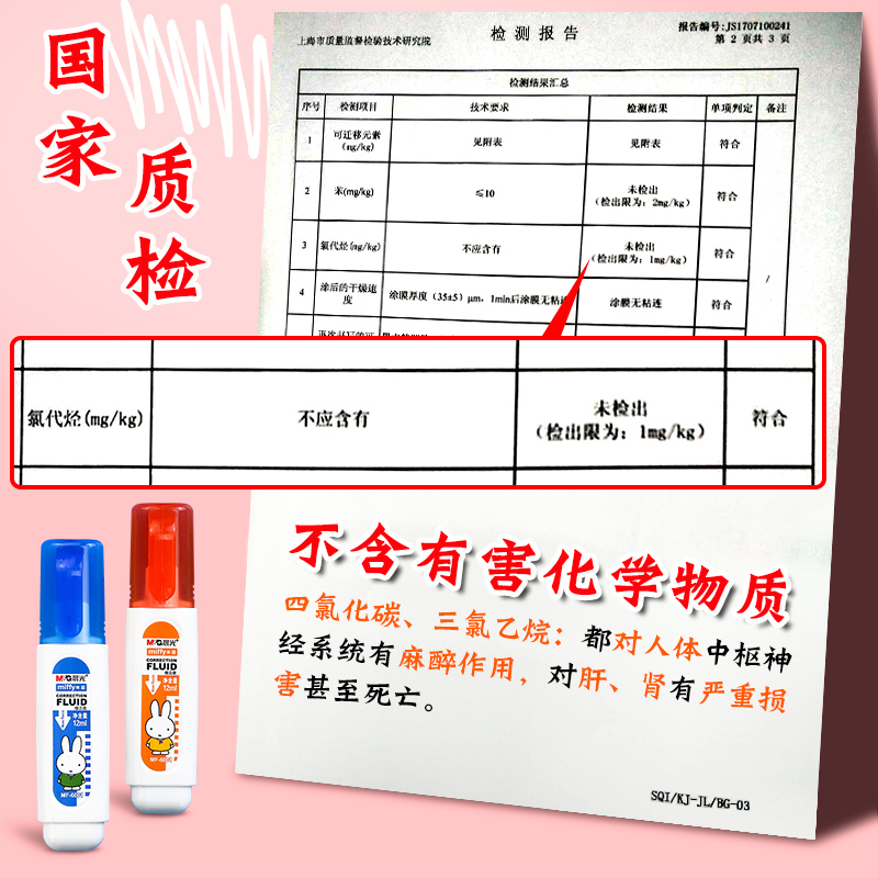 晨光正品涂改液学生用写错字修改液笔退字无痕修正液神器修正带小学生钢笔快干消除字迹去除液去字消改正液 - 图0