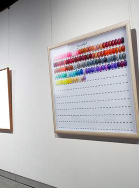 美甲挂式16展示相框木质作品