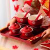 Feixun changed his mouth to tribute teacup wedding suit a pair of wedding bowls