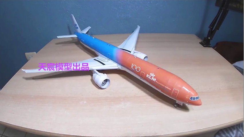 1:120 DIY手工拼装立体纸模型波音777荷兰航空橙色骄傲客飞机折纸,淘宝优惠券,粉丝福利购,淘宝优惠卷