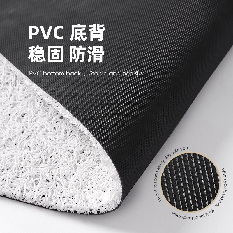 入户门地垫家用玄关大门口pvc丝圈门垫进门蹭土脚垫防滑地毯垫子_虎窝淘