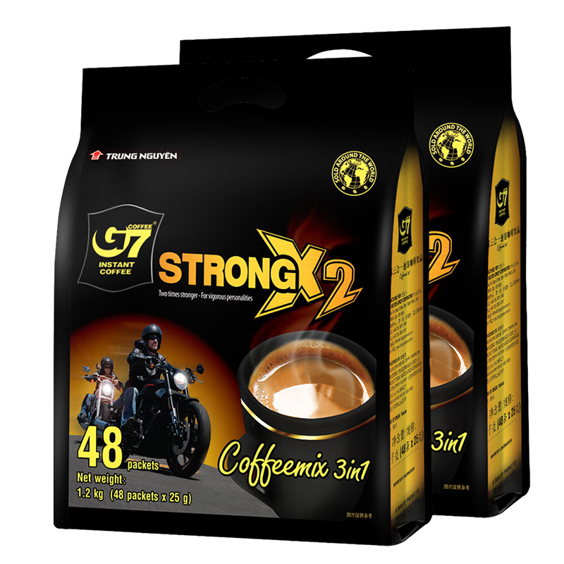 越南进口中原G7咖啡浓郁香醇三合一速溶咖啡粉1200g*2袋提神浓醇 - 图3