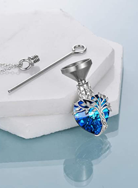 宠物毛发纪念定制心形生命树项链