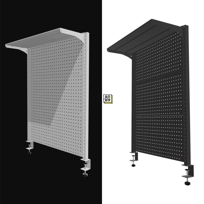 桌面洞洞板置物架 桌上铁艺架子 学习办公书桌夹式收纳免打孔书架,淘宝优惠券,粉丝福利购,淘宝优惠卷