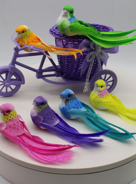 仿真摆盘装饰泡沫刺身点缀小鸟