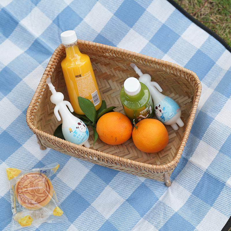 手工编织竹编收纳盒桌面零食果篮精编竹制品编织竹篮干果点心筐,淘宝优惠券,粉丝福利购,淘宝优惠卷