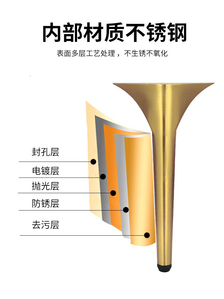 不锈钢浴室柜脚支撑腿可调节家具柜子腿沙发脚电视柜床头柜增高脚