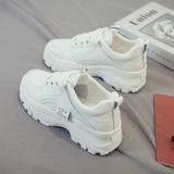 Демисезонная спортивная универсальная белая обувь на платформе, туфли, 2020 года