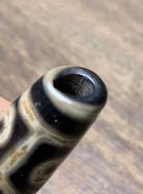 西藏老料藏传大孔天珠风化老真品玛瑙龟甲九眼九眼老天珠项链吊坠