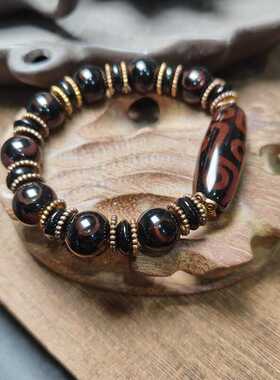 亮面男女款包浆佛珠手链玛瑙复古