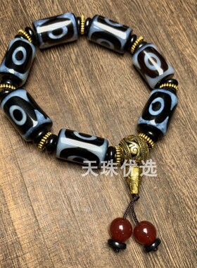 男女同款玛瑙民族风三眼手串