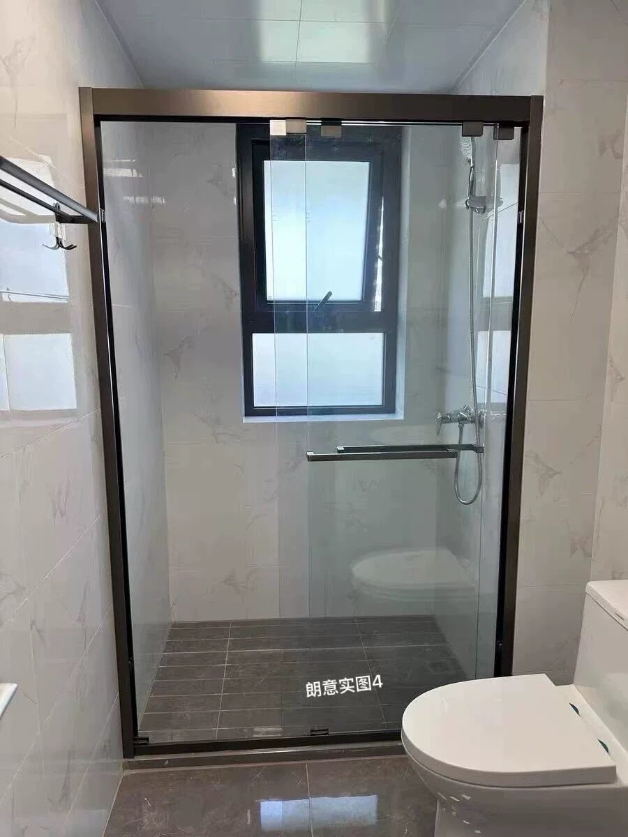 Customized one-line simple stainless steel partition sliding door