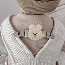 INS Korean Children Little Bear Braces Clip Baby Back With Pants Anti-Shoulder God Instrumental Saliva Towel Clamp Fixer Anti Slip Shoulder