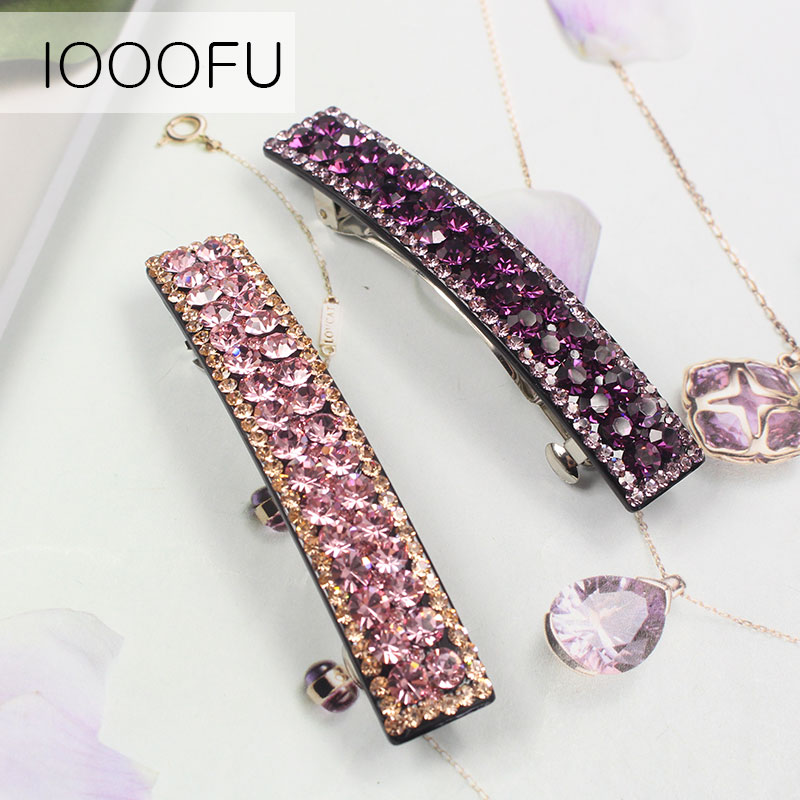 blingbling水晶水钻镶钻高档顶夹 旺千福发饰