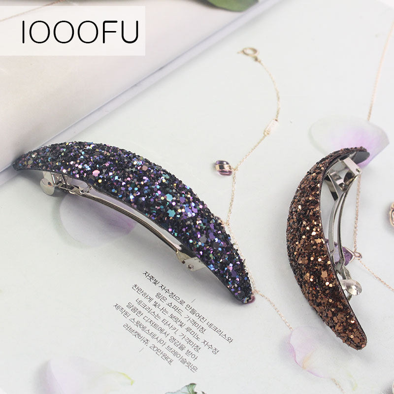 闪闪blingbling弧形甜美韩国弹簧夹 旺千福发饰